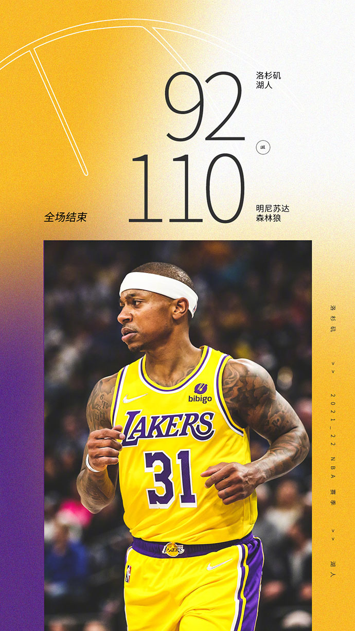 森林狼110-92击败湖人