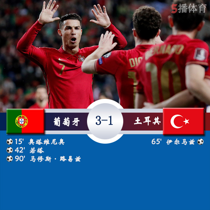 世预赛欧洲区附加赛C组半决赛 葡萄牙  3 - 1  土耳其