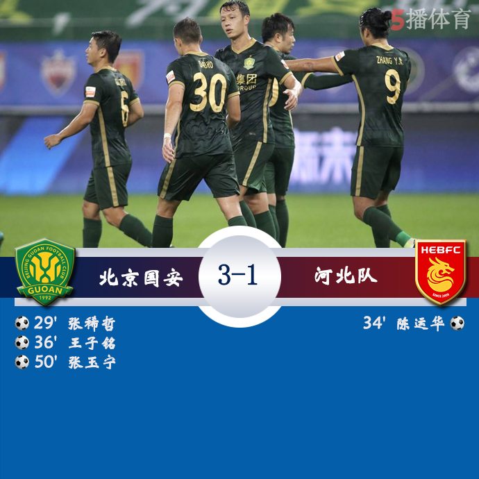 中超第18轮 北京国安 3 - 1 河北