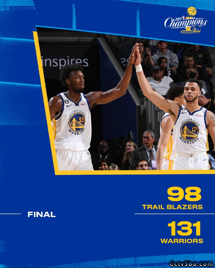 NBA季前赛 开拓者 98 - 131 勇士