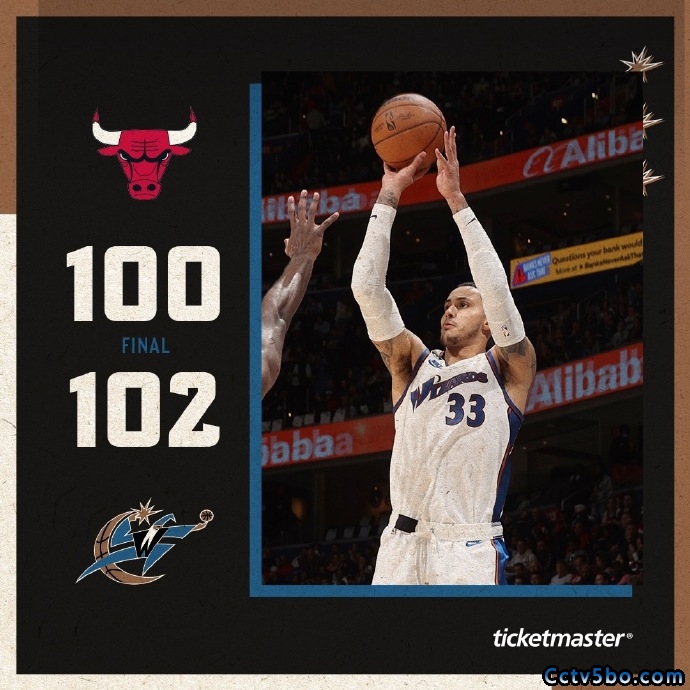 NBA常规赛 公牛 100 - 102 奇才