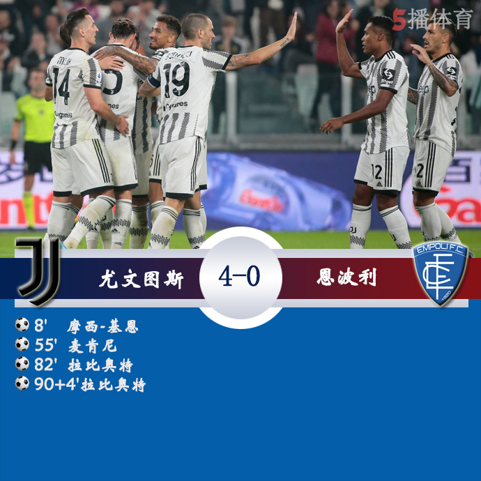 意甲第11轮 尤文图斯 4 - 0 恩波利