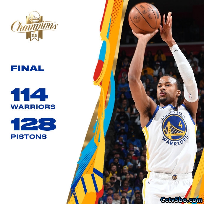 NBA常规赛 勇士 114 - 128 活塞