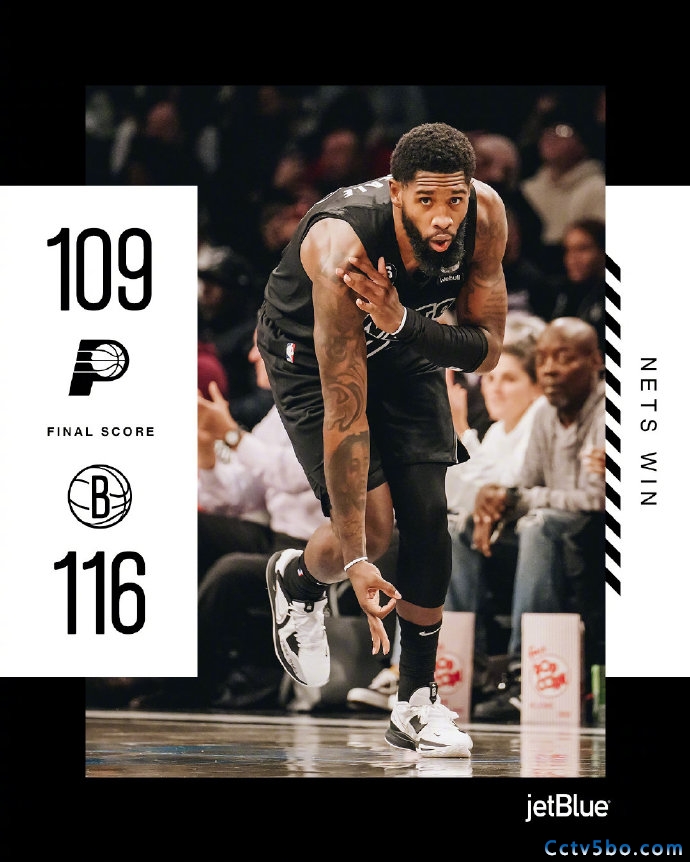 NBA常规赛 步行者 109 - 116 篮网