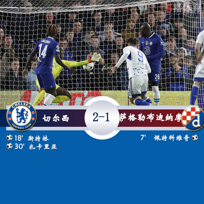 欧冠小组赛E组第6轮 切尔西 2 - 1 萨格勒布迪纳摩