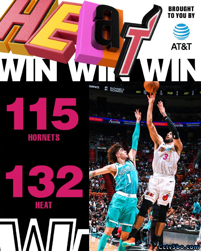 NBA常规赛 黄蜂 115 - 132 热火