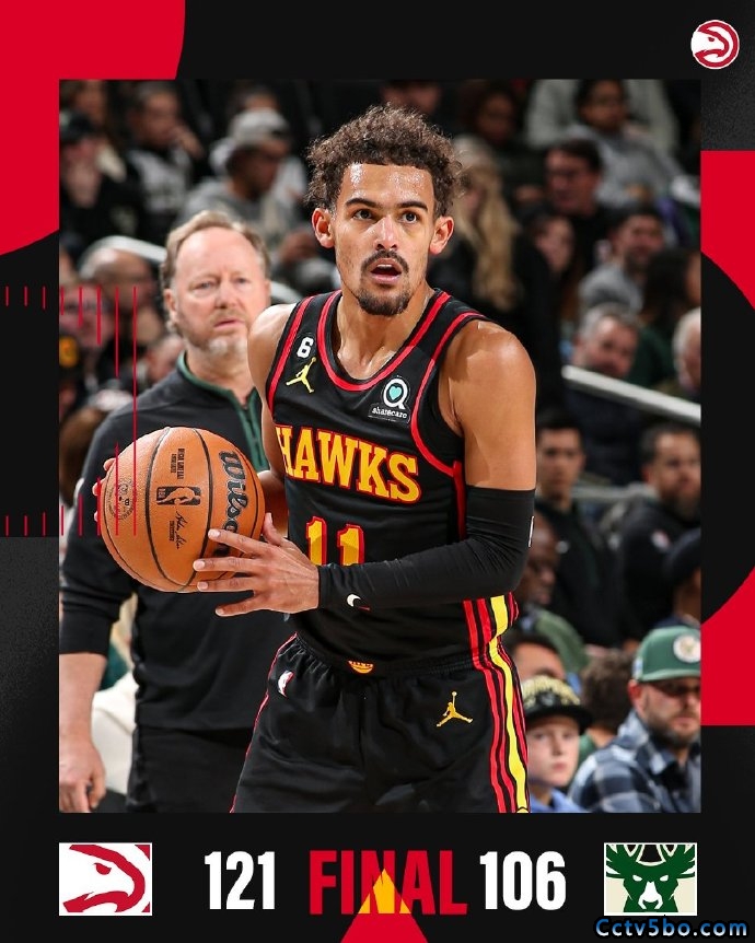 NBA常规赛 老鹰 121 - 106 雄鹿