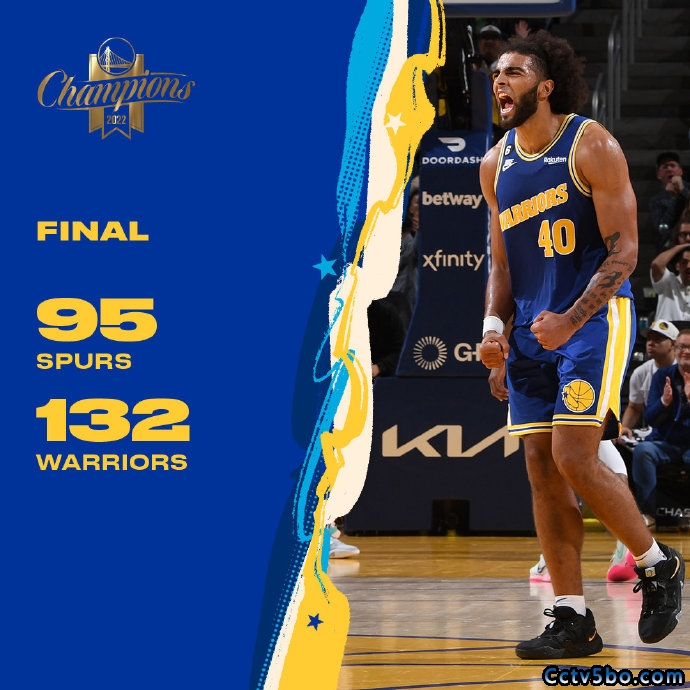 NBA常规赛 马刺 95 - 132 勇士