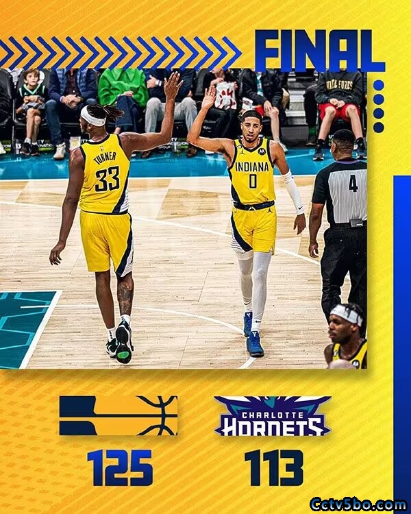 NBA常规赛 步行者 125 - 113 黄蜂