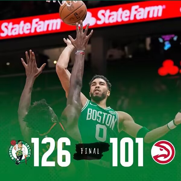 NBA常规赛 凯尔特人 126 - 101 老鹰