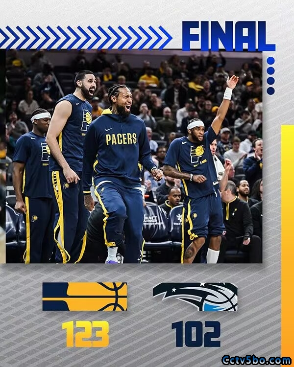 NBA常规赛 魔术 102 - 123 步行者