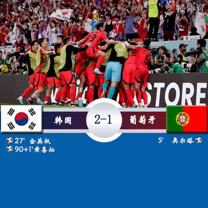 韩国 2 - 1 葡萄牙