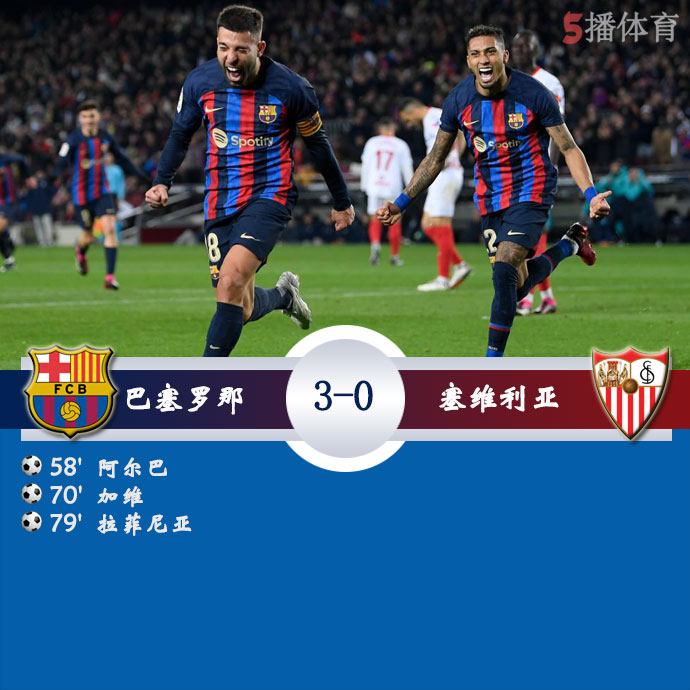 巴塞罗那 3 - 0 塞维利