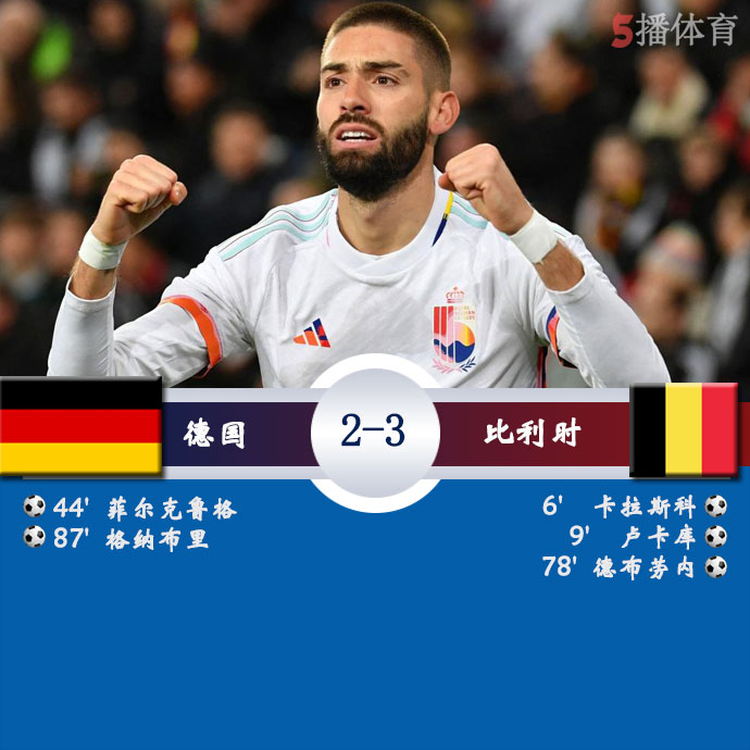 德国 2 - 3 比利时