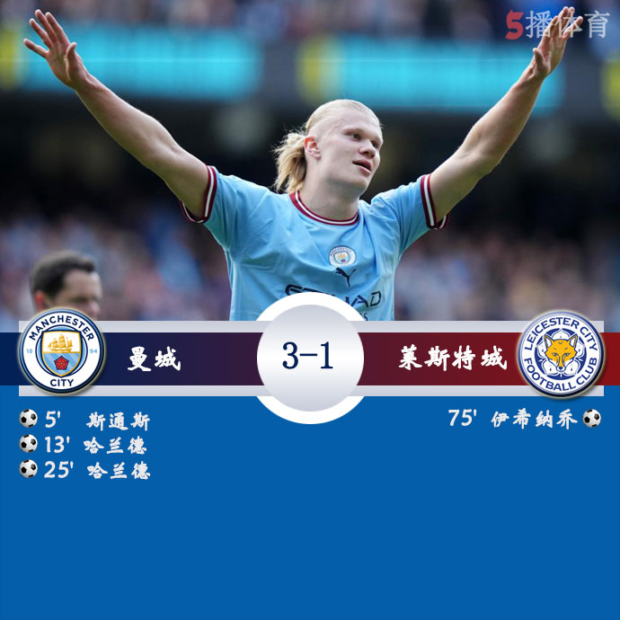 曼城 3 - 1 莱斯特城