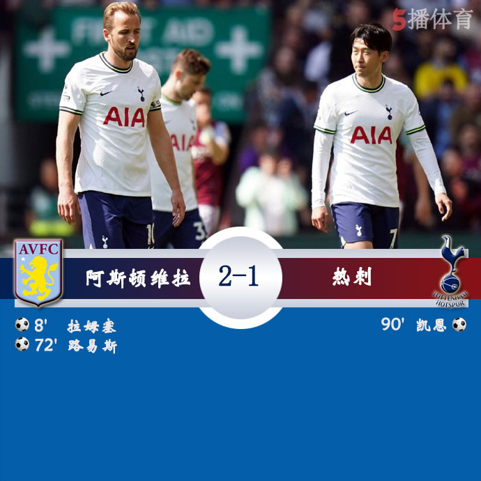 阿斯顿维拉 2 - 1 热刺