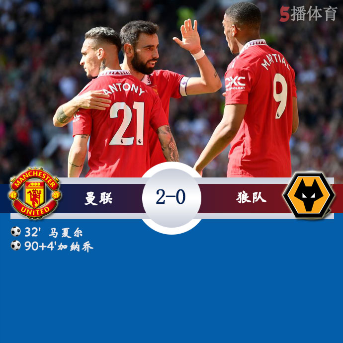 曼联 2 - 0 狼队