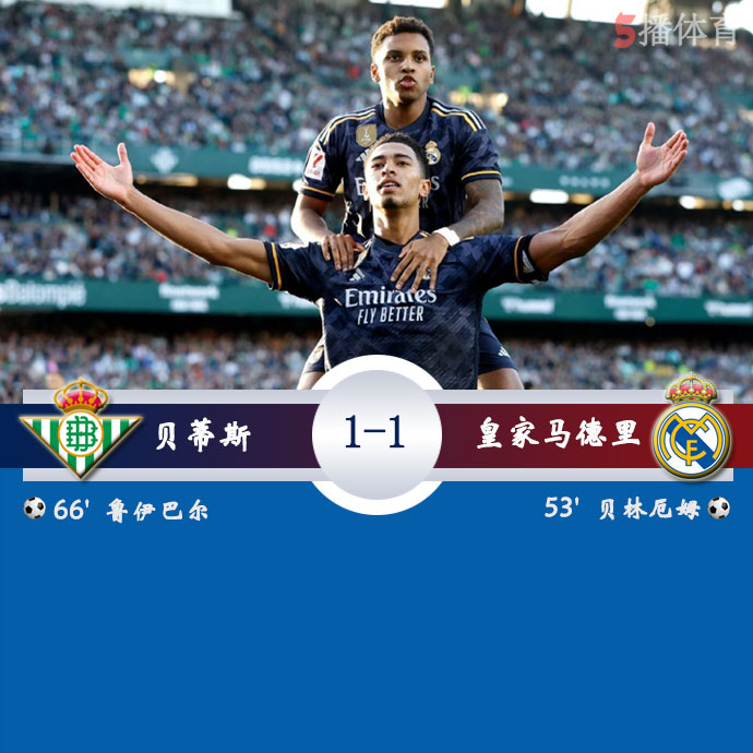 贝蒂斯 1 - 1 皇家马德里