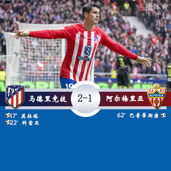 马德里竞技 2 - 1 阿尔梅里亚