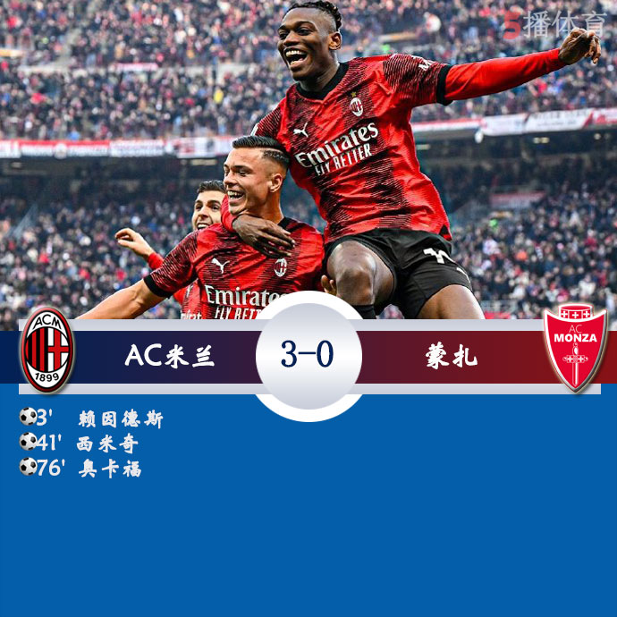 AC米兰 3 - 0 蒙扎