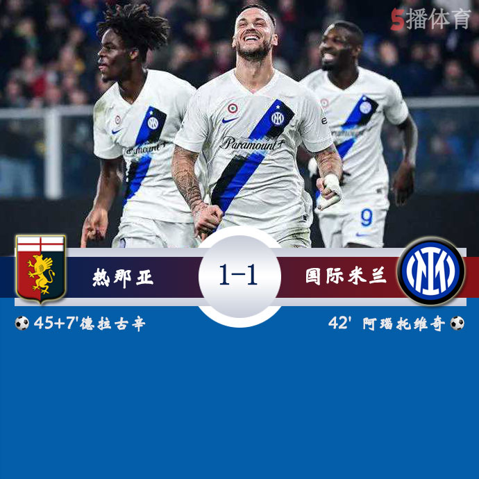 热那亚  1 - 1  国际米兰