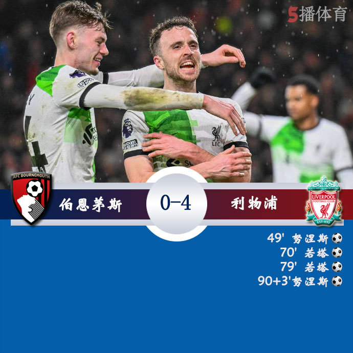 利物浦4-0伯恩茅斯