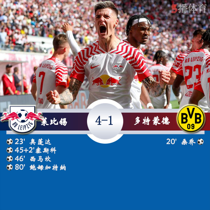 莱比锡  4 - 1  多特蒙德