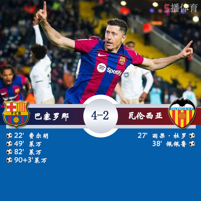 巴塞罗那  4 - 2  瓦伦西亚