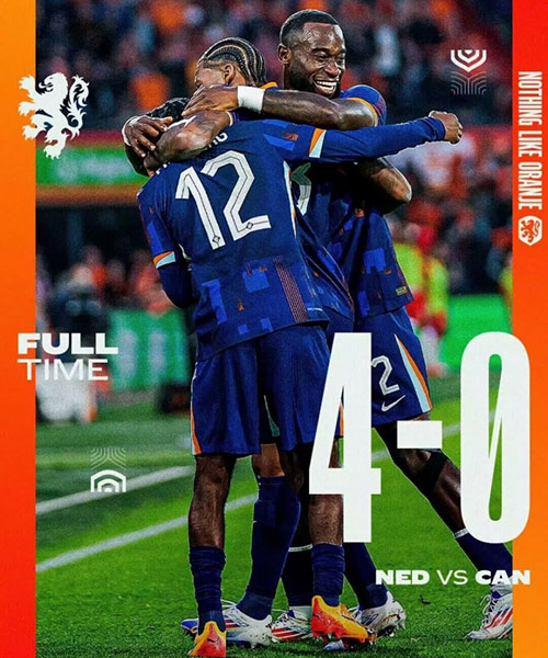荷兰  4 - 0  加拿大