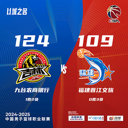 吉林 124 - 109 福建