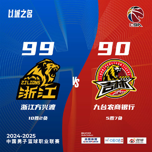 广厦 99 - 90 吉林