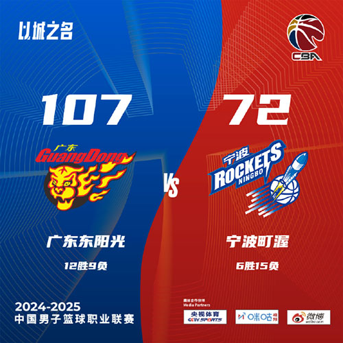 广东 107 - 72 宁波
