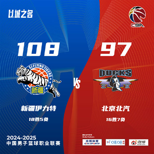 新疆 108 - 97 北京