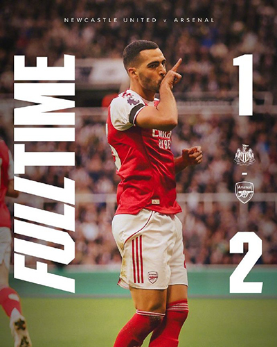 阿森纳客场2-1逆转纽卡升第2 加布里埃尔补时绝杀