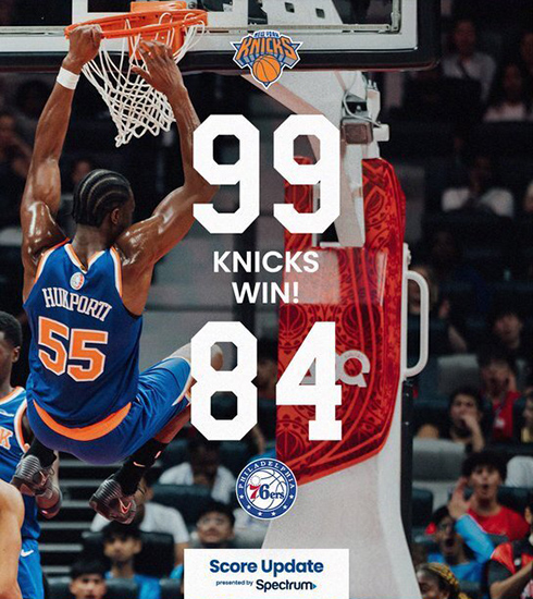 76人84-99尼克斯，马克西14分4板4助，麦克布莱德12分5板3断