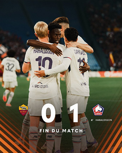 罗马0-1里尔 多夫比克主罚前两次点球被扑重罚