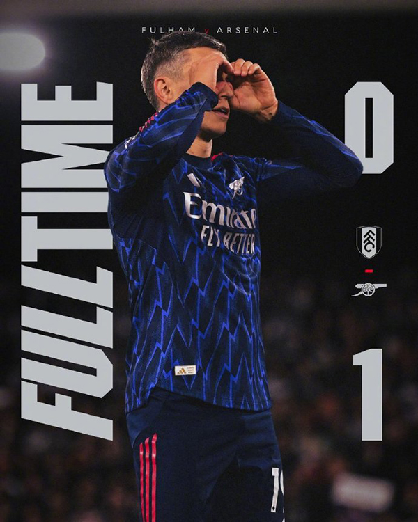阿森纳1-0富勒姆 特罗萨德破门