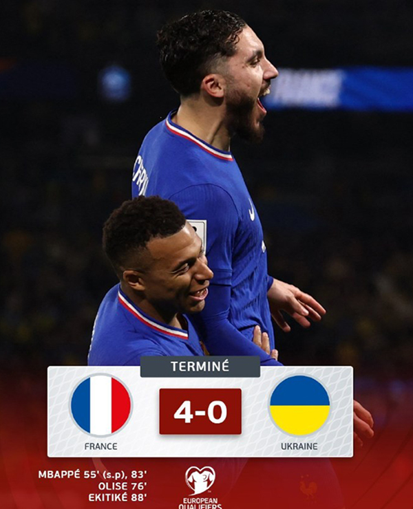 奥利塞今夜完美:1球1造点+5次关键传球,满分10闪耀全场