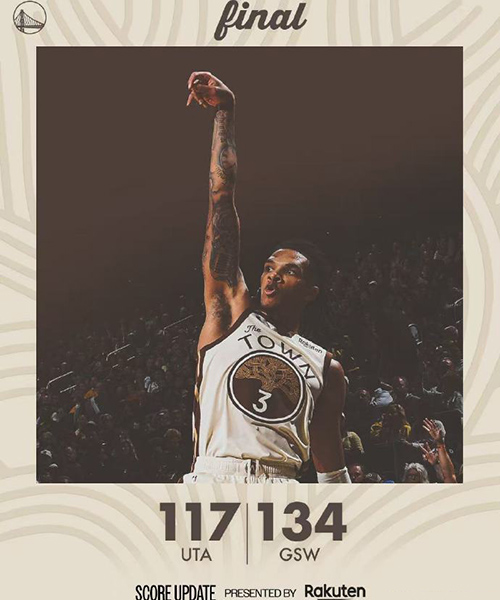 勇士大胜爵士终结3连败，库里31分，巴特勒18+6+7