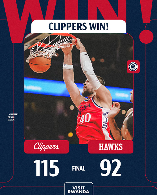 快船战胜老鹰结束5连败，哈登27+9，祖巴茨14+17