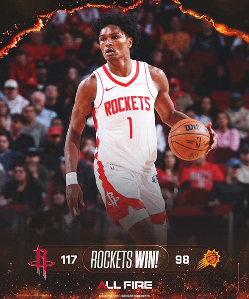 火箭主场117-98轻取太阳,杜兰特28+8,阿门31分,狄龙23分