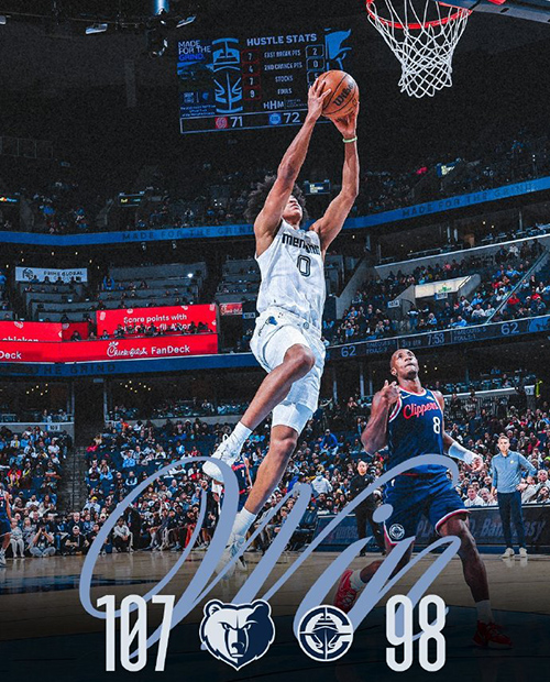 快船98-107输给灰熊,伦纳德24+8,哈登18+7,新秀科沃德23+14