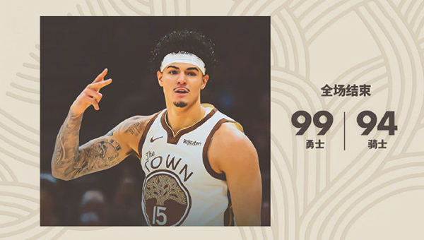 残阵勇士99-94胜骑士,斯宾塞19+7,米切尔29分