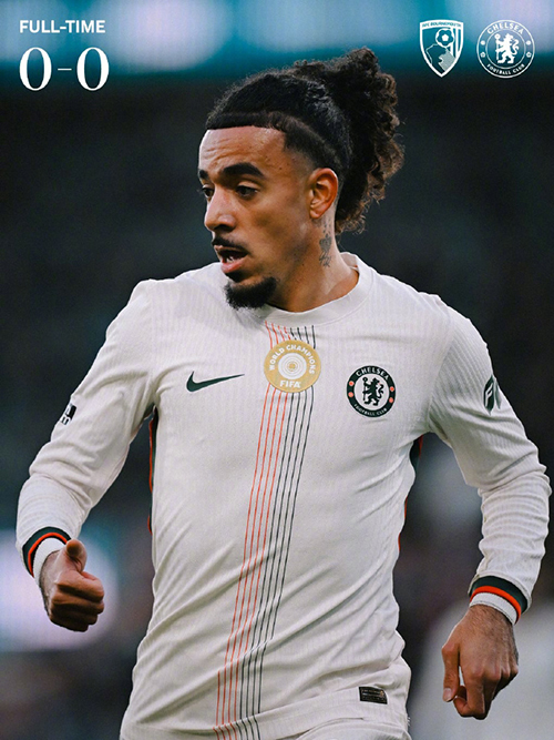 切尔西0-0伯恩茅斯 蓝军先赛仍第4 塞梅尼奥进球被吹