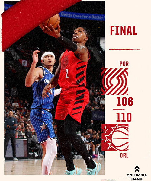 12月24日 NBA常规赛 魔术vs开拓者 全场录像及集锦