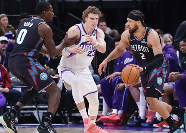 爆冷！活塞3连胜终结，爵士双星61分带队险胜