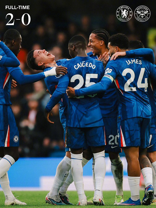 切尔西2-0布伦特福德 收获近6轮联赛首胜 若昂-佩德罗破门