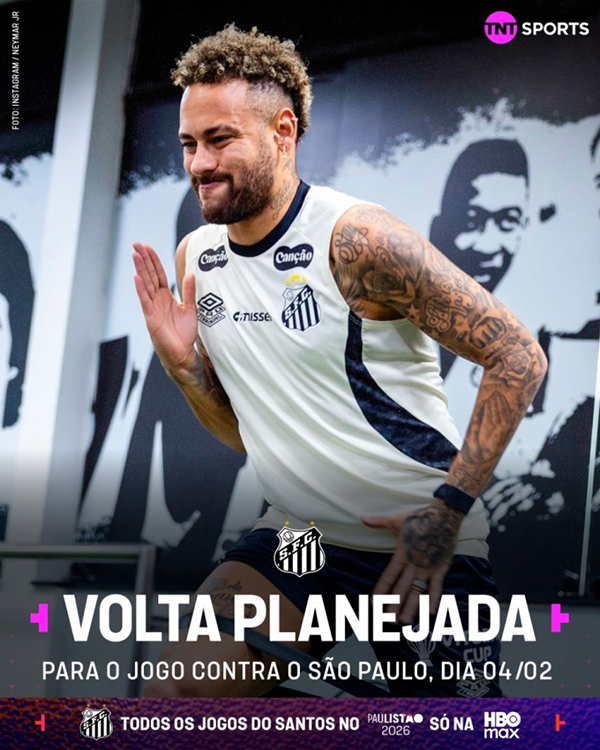 TNT：内马尔敲定2·5德比战复出！桑托斯迎回王牌