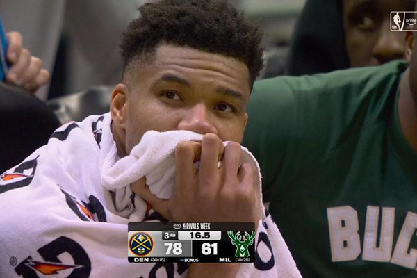 雄鹿主场惜败掘金遭两连败，字母哥右小腿拉伤预计缺阵4-6周