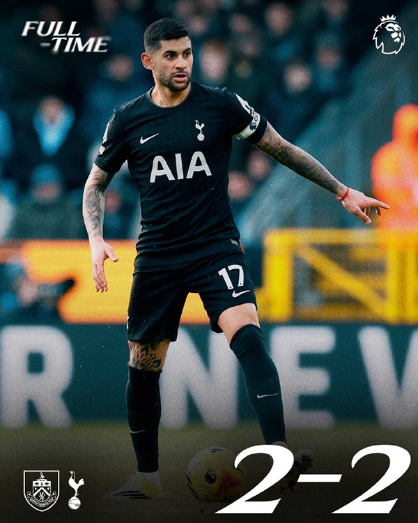 热刺2-2伯恩利 福斯特破门将比分反超 杜布拉夫卡屡献神扑